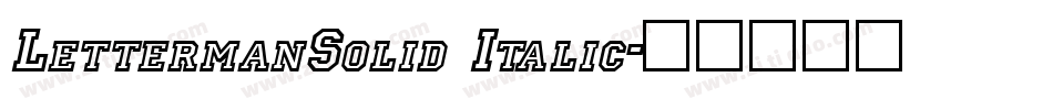 LettermanSolid Italic字体转换